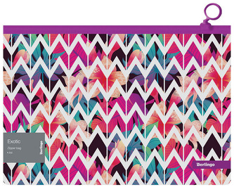 Koperta z suwakiem Exotic A4, motyw geometrycz., 180 mikr.,, Berlingo