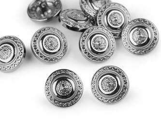 Kovový knoflík velikost 28" - 10 ks - 3 nikl černý