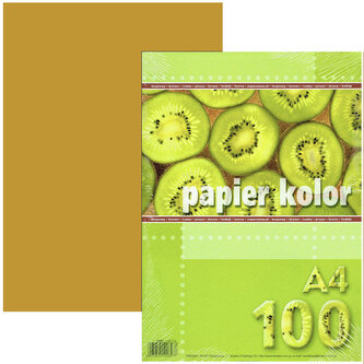 Papier kolor A4 80g/m2 brązowy op. 100 ark., Kreska