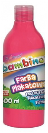 Farba plakatowa w butelce 500 ml. - żółta Bambino, St.Majewski