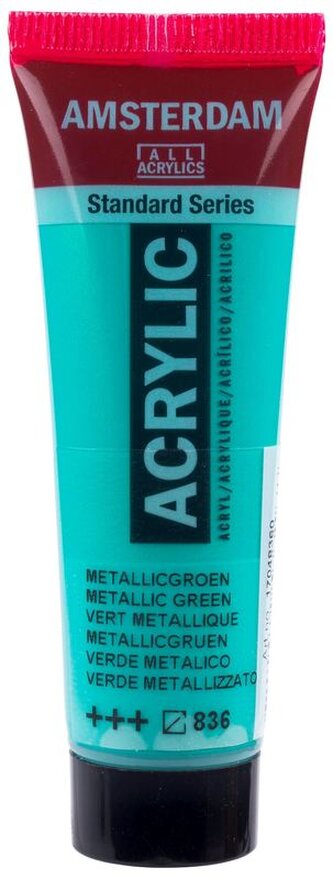 Farba akrylowa nr 836 metallic green, Amsterdam