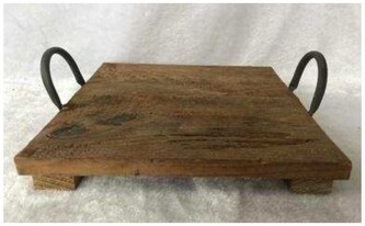 Podstawka surowe drewno z uchwytami 25x25, Sztuka Zdobień