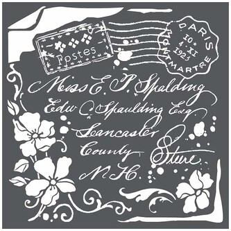 Szablon 3D 18x18cm Romantyczny list, Stamperia