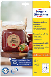 Etykiety na przetwory i słoiki 60,8x59,5mm  Zdesign Avery