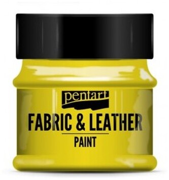 Farba do tkanin i skór 50ml żółta, Pentart