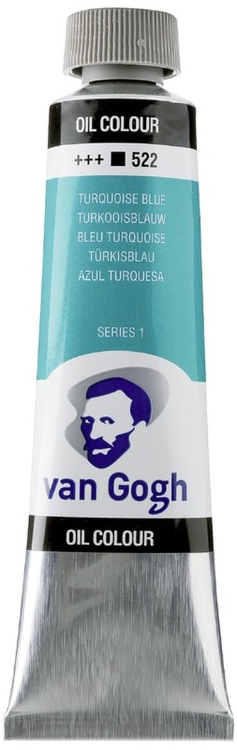 Farba olejna Van Gogh, 40ml Turquoise Blue 522, Talens
