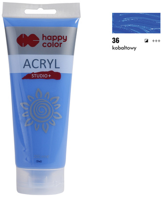 Farba akrylowa Studio 200ml, kobaltowy, Happy Color