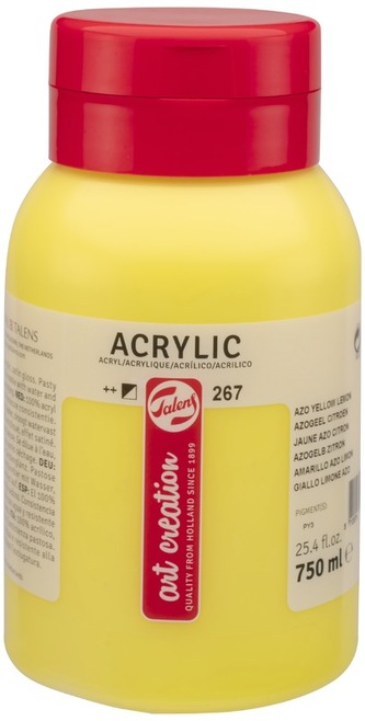 Farba akrylowa 750ml Azo Yellow Lemon 267 Art Creation, Talens