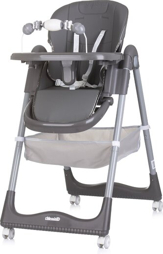 CHIPOLINO Jídelní židlička First Spoon Ash Grey