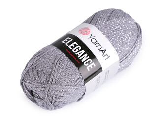 Pletací příze Elegance lurex 50 g - 1 ks - 5 (102) šedá stříbrná