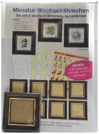 Zestaw mini-ramek ciemny brąz, Galeria Hobby