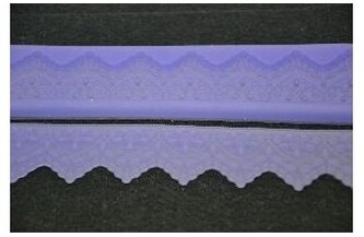 Foremka silikonowa koronka 2-str ząbkowana 5x23cm., Pentart