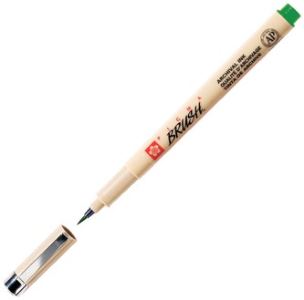 Pisak pędzelkowy Pigma Brush zielony, Sakura