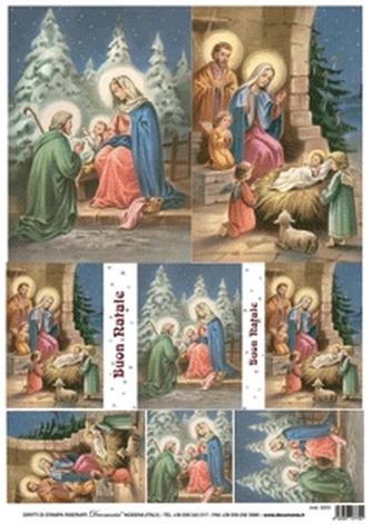 Papier ryżowy 35x50 Buon Natal Decomania
