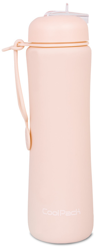Bidon silikonowy 600 ml Pump Pastel Powder Peach Coolpack, Patio