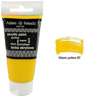 Farba akrylowa warm yellow 48207, 75ml Adam Pałacki