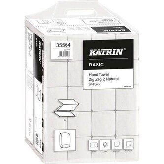 Ręcznik ZZ biały 2-warstwowy 20 x 200 worek (4000) Basic 35564, Katrin