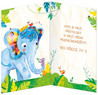 Karnet Dzieci + Koperta - Słonik, Argus