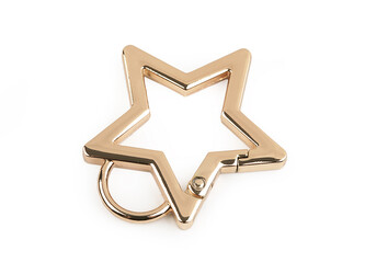 Kovová karabina hvězda průvlek 12 mm - 5 ks - 2 růžové zlato