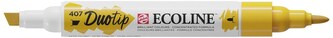 Marker dwustr. okr./ścięty Ecoline Duo Deep Ochre 407, Talens