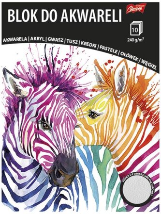 Blok do akwareli  A4 10 k 240g., Unipap Blok do akwareli  A4 10 k 240g., Unipap