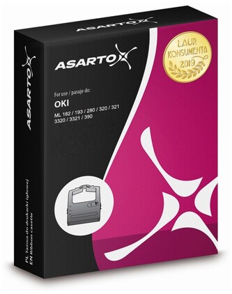 Taśma do OKI 320/321 ML180, 182, 192, 193, 280, 3320, 3321, 390, długość 1,6m, Asarto