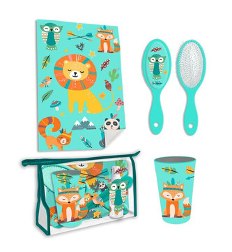 Kosmetyczka podróżna z wyposażeniem 6 elementów Animals, Kids