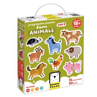 Progressive Puzzles. Farm Animals 18m+