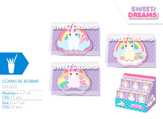 Gumka do ścierania Jednorożec Sweet Dreams 1 z 3 wzorów, Kids