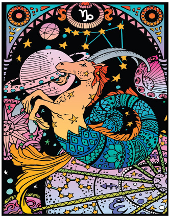Kolorowanka welwetowa Zodiak Koziorożec 29,7x21, Colorvelvet