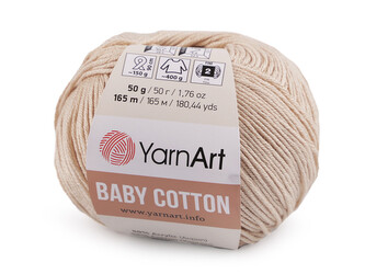 Pletací příze Baby Cotton 50 g - 1 ks - 28 (404) ecru