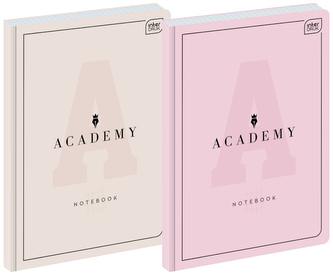 Brulion A4 96 k. kratka 90g Academy pastel, Interdruk