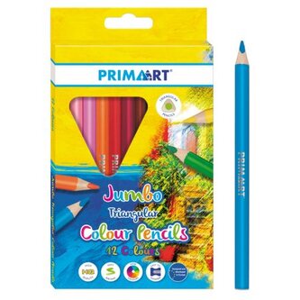 Kredki ołówkowe, trójkątne, jumbo, 12 kol. 447727 Kredki ołówkowe, trójkątne, jumbo, 12 kol. 447727