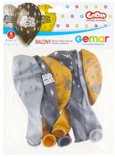Balony Premium "W Dniu Urodzin", metaliczne, 12" op. 6 szt., Godan