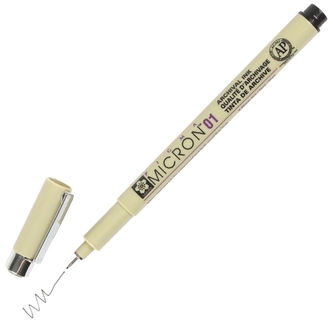 Cienkopis Pigma Micron 01 Black, Sakura