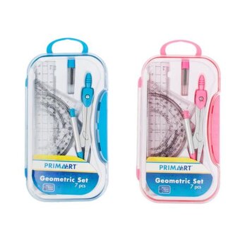Zestaw szkolny, geometryczny 7 el. 429841, różne kolory