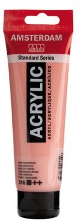 Farba akrylowa nr 316 róż wenecki (venetian rose) 120 ml, Amsterdam