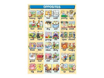 Plansza edukacyjna Angielski. Opposites
