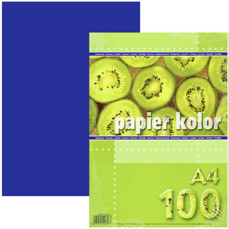 Papier kolor A4 80g/m2 granatowy op. 100 ark., Kreska