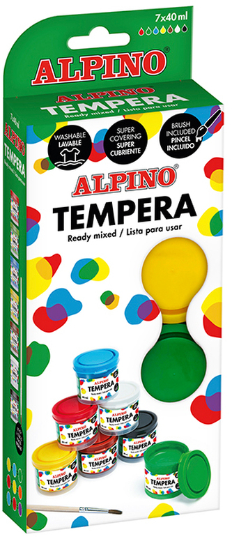 Farby plakatowe 8-kol. 40 ml., Alpino