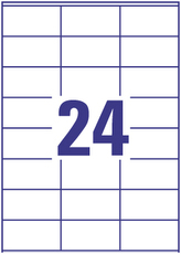 Etykiety 70 x 36 mm 24 x 100 ark Europe100 by Economy, Avery