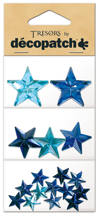 Kryształki gwiazdki niebieskie op. 17 szt. BJM219, Decopatch