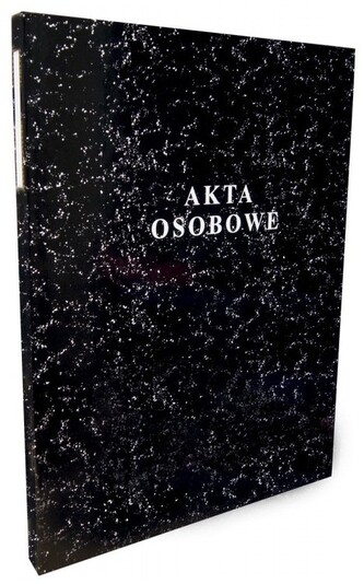 Akta osobowe oprawa twarda bindowana czarna T-04, Konfex