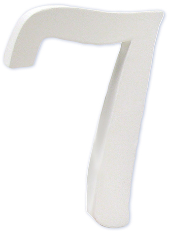 Cyfra duża „7” - 3 x 13 x 20,5cm. AC209, Decopatch