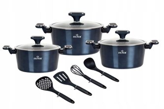 Sada hrnců s mramorovým povrchem a příslušenstvím - 10ks