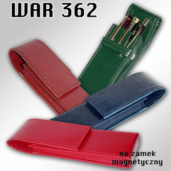 Etui na 3 długopisy skóropodobne 362, Warta