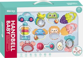 CHIPOLINO Sada chrastítek s kousátky Animals 12ks