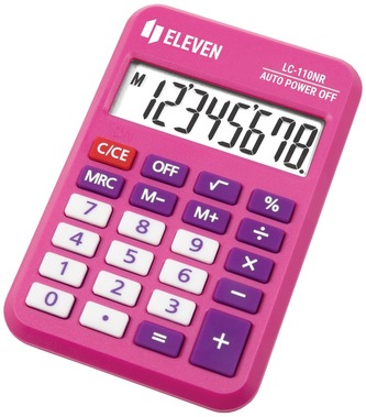 Kalkulator kieszonkowy LC110NR-PK - różowy, Eleven 