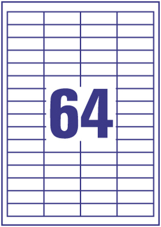 Etykiety 48.5 x 16.9 mm 64 x 100 ark Europe100 by Economy, Avery