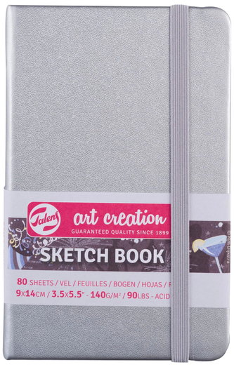 Szkicownik 9x14 srebrny Art Creation, Talens